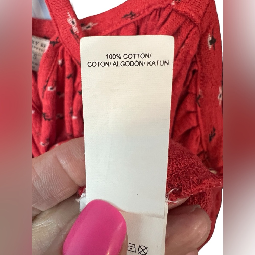 ❤️ GUC LUCKY BRAND Red Floral Off-Shoulder Criss Cross Top | Women’s Size Small - Picture 4 of 13